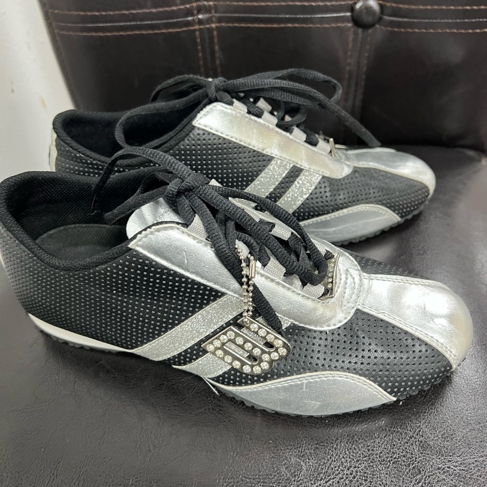 bebe Black and Silver Athletic Shoes